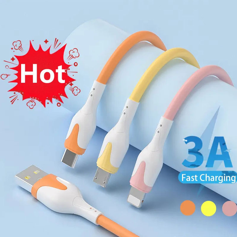 The Latest High quality type c charging cable 3A fast Charging Cable Fashionable color data cable