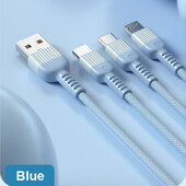  View larger image Add to Compare  Share High quality usb 2.4A fast 3 in 1 multi Nylon Braided type 