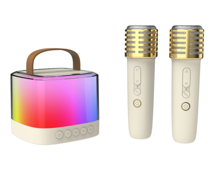 Hot Selling RGB Light Bluetooth Speaker Wireless HiFi Sound Quality With Karaoke Microphone Sets for