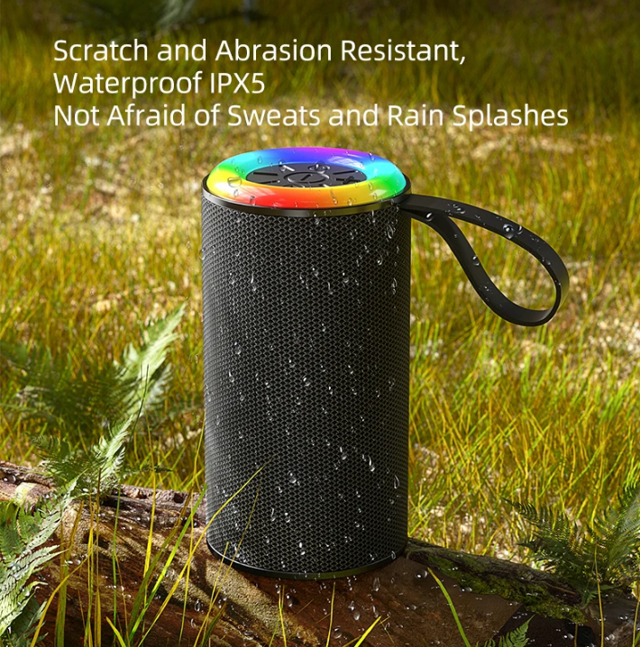 The newest Portable Outdoor Party LED Light Stereo Speaker Bottle Deep Bass RGB Colorful Bluetooth 5