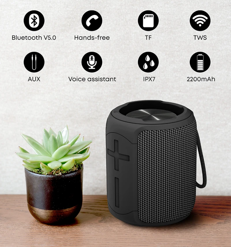 New design bluetooth speaker led smallest waterproof speaker bass speakers