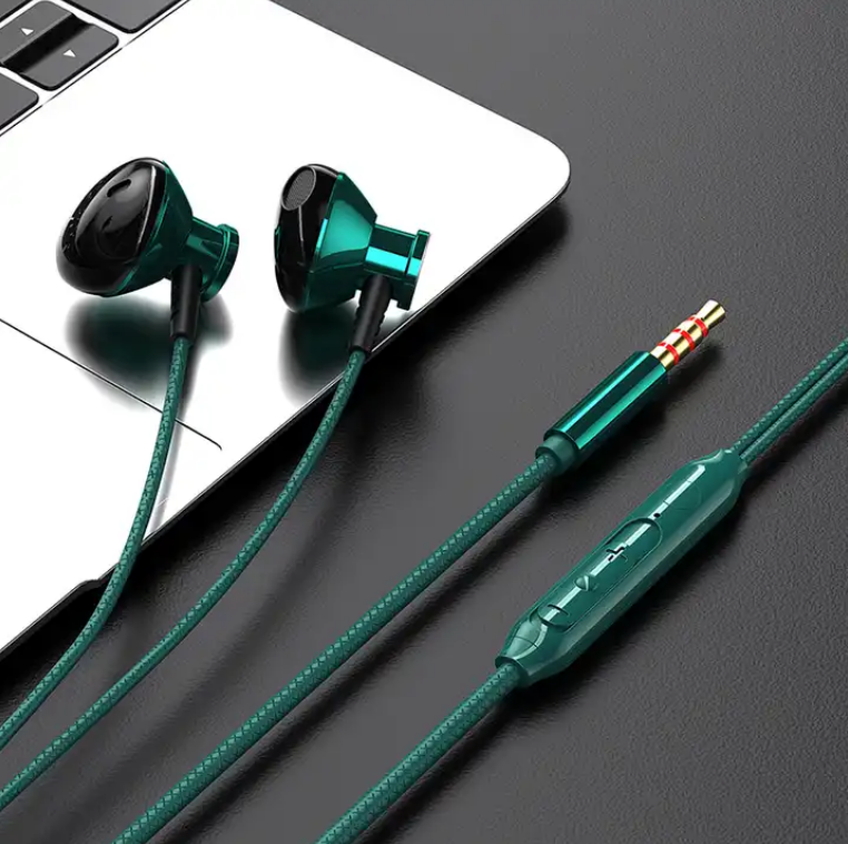 New Earbud Earphone Full Braided Cable Mobile Phone Headphones Suitable For Android Headsets