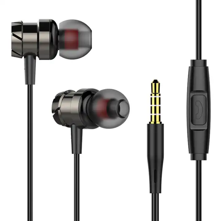High quality sound powerful bass earphone Wired with microphone in-ear earphone